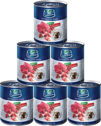 Produktbild von Dehner Premium Adult, versch. Sorten, 6 x 800 g Dose, getreidefrei Rind, 4800g, Nassfutter für ausgewachsene Hunde