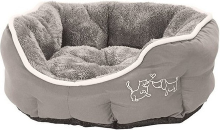 Produktbild von Dehner Tierbett Sammy, oval, Polyester, grau - 1 Stk.