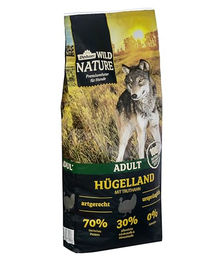 Produktbild von Dehner Wild Nature Hügelland Adult Truthahn, 4 kg / 12 kg, getreidefrei Truthahn, Trockenfutter für: Hunde, Trockenfutter für ausgewachsene Hunde