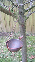 Deko-Impresion Vogeltränke Vogelbad zum Hängen aus massivem Eisen – Bild 1 von 3