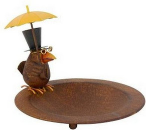 Produktbild von Deko-Impression Vogeltränke mit Rabe und Schirm