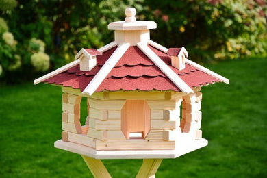 Produktbild von Deko-Shop-Hannusch Vogelhaus aus Holz unbehandelt