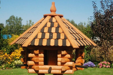 Produktbild von Deko-Shop-Hannusch Vogelhaus XXL Futterhaus mit Holzschindeldach
