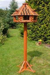 Deko-Shop-Hannusch XXL massives Vogelhaus mit Ständer und Futtersilo – Bild 1 von 2