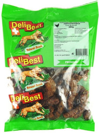 Produktbild von DeliBest 250 Gramm Hundekauartikel Hähnchenhälse Premium 6 x 250 Gramm