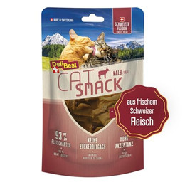 Produktbild von DeliBest Cat Snack aus 100% Schweizer Kalbfleisch - 8 x 45 g