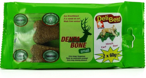 Produktbild von DeliBest Denta Bone Hundesnacks small Hirsch 8x
