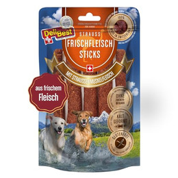 Produktbild von DeliBest Frischfleisch Sticks Strauss - 85 g