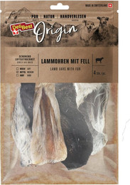 Produktbild von DeliBest Lammohren mit Fell Hundekauartikel 6 x 4 Stück