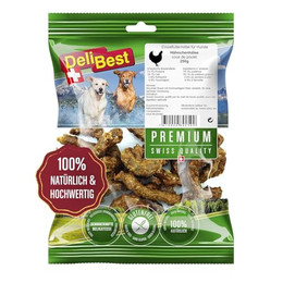 Produktbild von DeliBest Premium Hähnchenhälse Gourmet Kauartikel für Hunde - 250 g