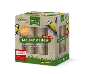 Produktbild von DELICIA Premium MeisenBallen mit Insekten ohne Netz