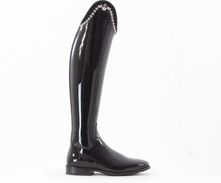 Produktbild von DeNiro Bellini Reitstiefel schwarzlack mit Glaskristallperlen Damen