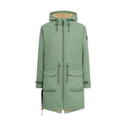 Produktbild von Derbe Damen Regenjacke Phoebholm Dog Hedge Green/Caramel