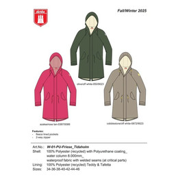 Produktbild von Derbe Damen Regenjacke Tidaholm Cobblestone/Off white 38