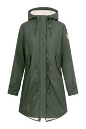Derbe Damen Regenjacke Tidaholm Olive/Off white 42 – Bild 1 von 5
