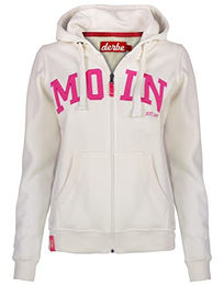 Produktbild von Derbe Damen Sweatjacke Moin Off Weiß XS