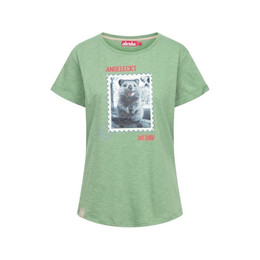 Produktbild von Derbe Damen T-Shirt Angeleckt Hedge green M