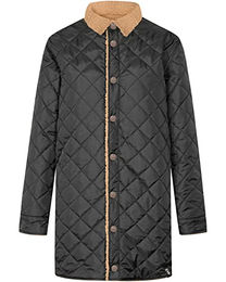 Derbe Damen Wintermantel Teddyholm Schwarz – Bild 1 von 9