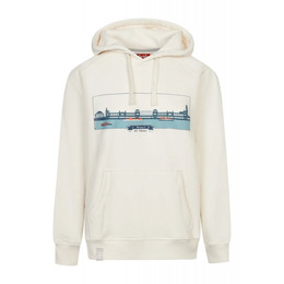 Produktbild von Derbe Herren Hoody Landungsbrücken Off Weiß L