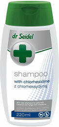 Produktbild von DERMAPHARM Dr Seidel Chlorhexidin Shampoo 220 ml für Hunde mit bakteriellen und pilzbedingten Hautentzündungen