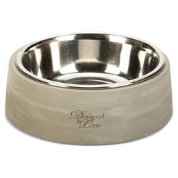 Produktbild von Designed by Lotte Futternapf Riboco Beton grau - 350 ml
