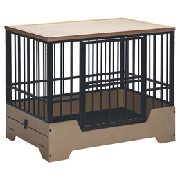 Produktbild von Designed by Lotte Hundekäfig Premium schwarz, Größe: L