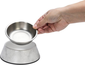 Produktbild von Designed by Lotte Hundenapf Meis weiß aus Melamin - 160 ml