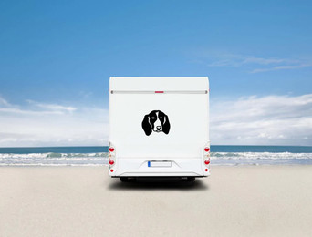 Produktbild von Deutsche Bracke Kopf Auto Wohnmobil Aufkleber