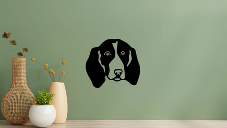 Produktbild von Deutsche Bracke Kopf Wandtattoo Wandbild Wandsticker Wandaufkleber Wanddekoration