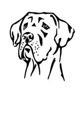 Produktbild von Deutsche Dogge Kopf Auto Aufkleber I Wandtattoo