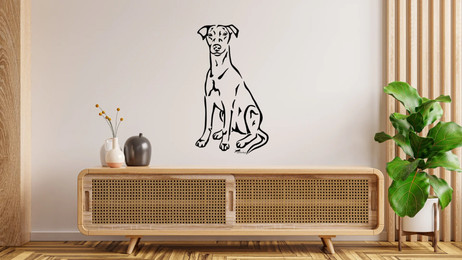 Produktbild von Deutscher Pinscher Wandtattoo Wandbild Wandsticker Wandaufkleber Wanddekoration