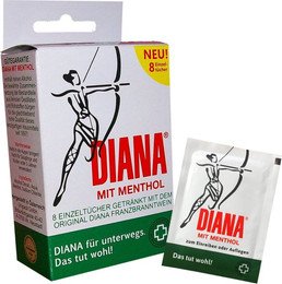 Produktbild von DIANA mit Menthol Erfrischungstücher - 8 Stück