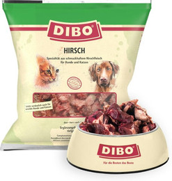 Produktbild von DIBO Hirsch Spezialfutter / Frostfutter für Hunde und Katzen Sparpaket 8 x 1000 Gramm