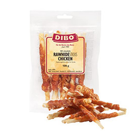 Produktbild von DIBO Rohhaut-Sticks mit Huhn - 4 x 100 g