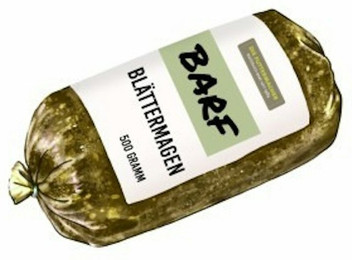 Produktbild von Die Futtermacher Blättermagen grün Spezialfutter / Frostfutter für Hunde Sparpaket 20 x 500 Gramm