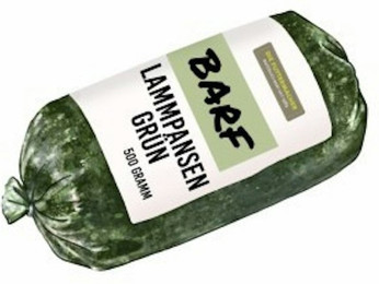 Produktbild von Die Futtermacher Lammpansen grün Spezialfutter / Frostfutter für Hunde Sparpaket 20 x 500 Gramm