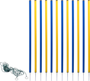 Produktbild von dobar 12-teiliges Agility Slalom Set für Hunde