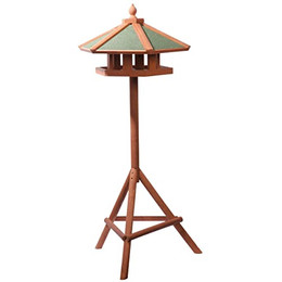 Produktbild von dobar® 6-eckiges Vogelfutterhaus Panorama XL mit Ständer