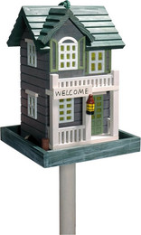 Produktbild von dobar Buntes Vogelfutterhaus Welcome mit Ständer