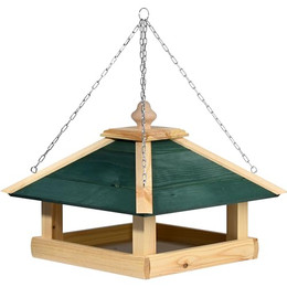 Produktbild von dobar green label Großes Vogelfutterhaus Narsaq mit Kette zum Aufhängen