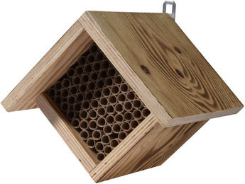 dobar Insektenhotel Dobar Bienenhaus Square 19 x 12,5 x 16 cm braun – Bild 1 von 5