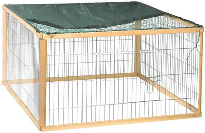 Produktbild von dobar Kleintierstall Freilaufgehege Quadro mit Holzrahmen