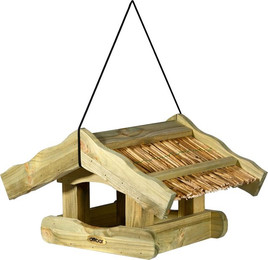 Produktbild von dobar® Vogelfutterhaus Saksun mit Schilfdach, hängend - 1 Stk.