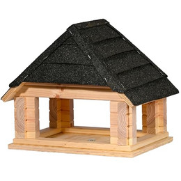 Produktbild von dobar XL Vogelhaus Zwart aus Massivholz mit Bitumendach