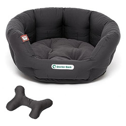 Produktbild von Doctor Bark Hundebett rund grau L