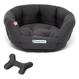 Produktbild von Doctor Bark Hundebett rund grau M
