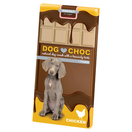 Produktbild von DOG CHOC Hundeschokolade mit Huhn - 100 g