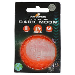 Produktbild von Dog Comets Hundespielzeug Ball Glow in the Dark Moon orange Größe S