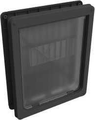 Produktbild von Dog Mate Manuelle große Hundeklappe mit 2-Wege-Verschluss - 216 grau