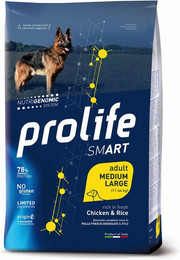 Produktbild von Dog Prolife Smart Adult Medium/Large Breed Huhn & Reis - 2 x 12 kg